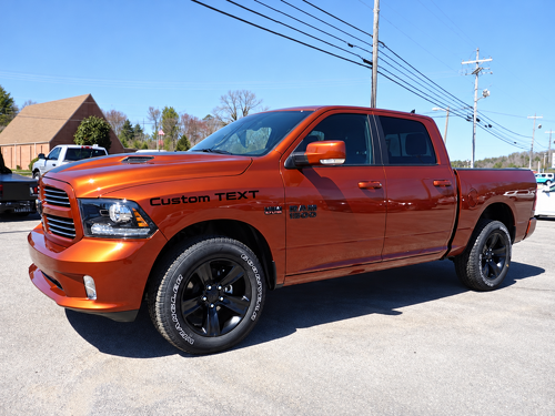 Autocollant vinyle lettrage personnalisé pour aile avant Dodge Ram 1500