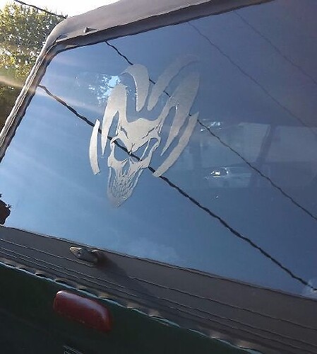 Paire d'autocollants personnalisés en vinyle pour camion Dodge Ram graphiques tête de mort Hemi Mopar rt