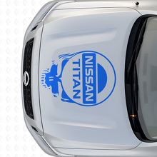 Autocollant en vinyle capot style tête de mort pour Nissan Titan_2