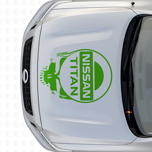 Autocollant en vinyle capot style tête de mort pour Nissan Titan_3