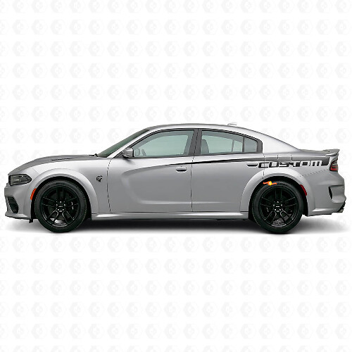 Autocollant en vinyle bande latérale personnalisée pour Dodge Charger Électrique_1