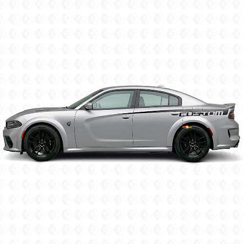 Autocollant en vinyle bande latérale personnalisée pour Dodge Charger Électrique