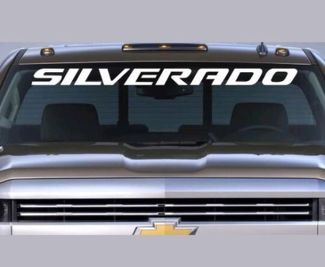 Chevrolet SILVERADO pare-brise graphique vinyle autocollant autocollant véhicule Logo blanc