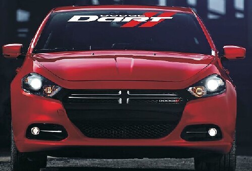 Autocollant vinyle logo de marque pour pare-brise Dodge Dart