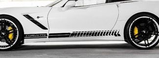 Autocollant de porte latérale Kit d'autocollants graphiques Chevy Corvette Z06 C7 2015-2018