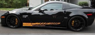 Kit d'autocollants graphiques à rayures latérales Scharged Chevy Corvette Z06 C6 2005- 2020