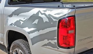 ANTERO Truck Bed Mountain Chevy Colorado Décalcomanies graphiques en vinyle à rayures 2015-2016