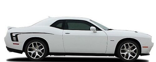 Capot côté bande CUDA STROBE autocollant autocollant vinyle graphique 2008-2017 2018 Dodge Challenger
 1