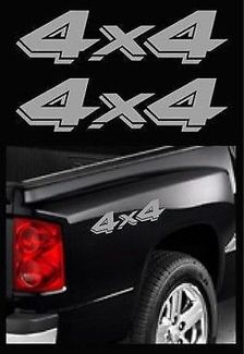 Dodge Truck 4x4 Off Road Ram Dakota Sport Argent Autocollants Vinyle Autocollant x 2