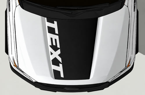 TEXT Vertical Hood Block Capot Autocollant vinyle pour Ford F-150 2015-2017