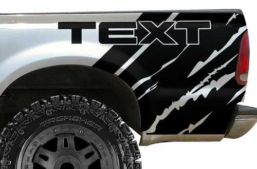 Autocollant en vinyle déchiré pour le panneau latéral de benne pour Ford F-250 1999-2006