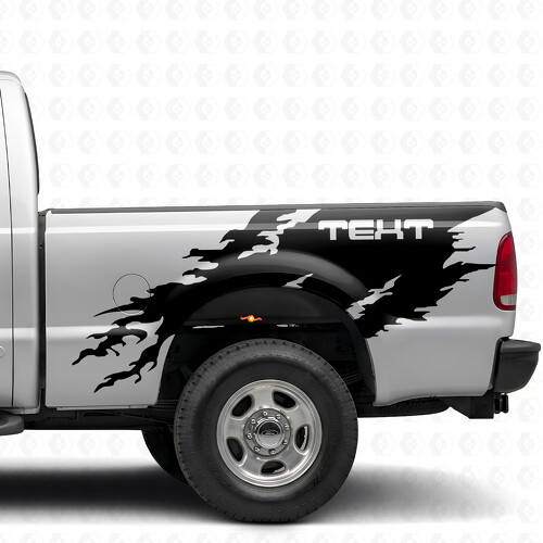 Autocollant Vinyle Personnalisé Torn Splash à Côté de Lit pour Ford F-250 1999-2006