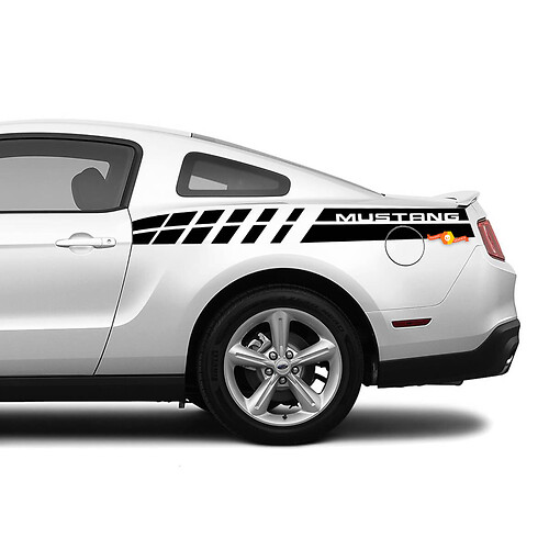 Ford Mustang (2010-2020) Kit d’autocollants en vinyle personnalisés - Mustang arrière double bande
