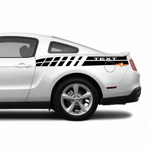 Autocollant en vinyle décoratif à doubles bandes segmentées pour garde-boue arrière Ford Mustang 2010-2020