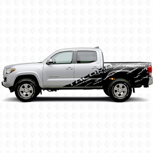 Autocollant vinyle décalque Tacoma TRD Pro Torn Splash Side Bedside Door pour Toyota Tacoma 2016-2020