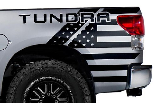 Autocollant Vinyle Drapeau USA Arrière Latéral Pour Toyota Tundra 2007-2013