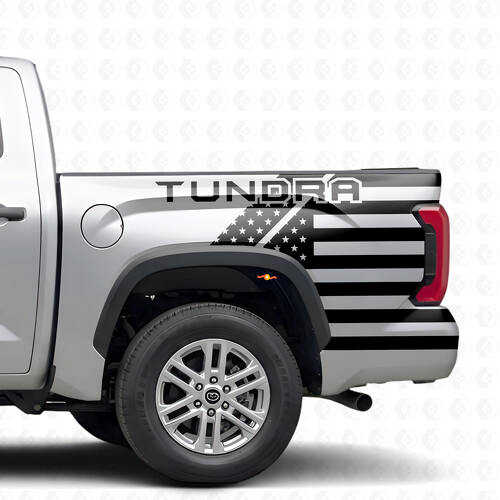 Autocollant vinyle drapeau américain pour le bord de caisse Toyota Tundra 2022-2026