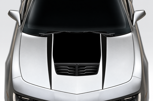 Tapered Twin Spear Hood Blackout Capot Autocollant vinyle pour Chevrolet Camaro 2010-2015
