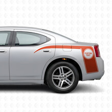 Autocollant en vinyle à texte personnalisé & rayures style griffes pour le panneau de porte de Dodge Charger 2006-2010_4