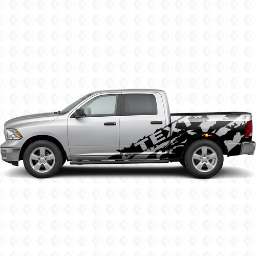 Kit de décalcomanies latérales en vinyle antiprojections personnalisées pour Dodge Ram 1500-3500 2009–18