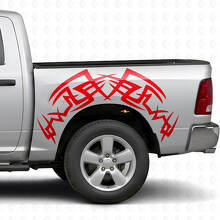 Kit d'autocollants vinyle tribal pour flanc de caisse Dodge Ram 1500/2500 2009-2018_4