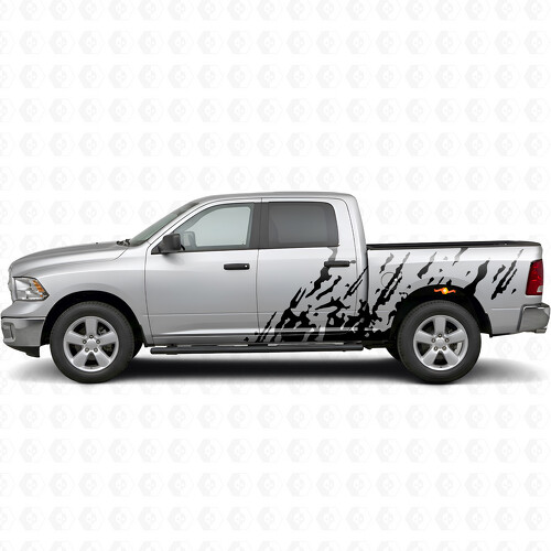 Autocollant vinyle latéral effet éclaboussures de boue pour Dodge Ram 3500