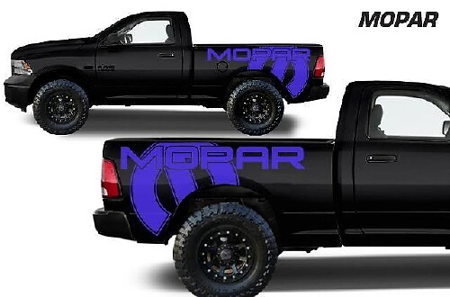 Kit de décalcomanies latérales arrière en vinyle Mopar pour Dodge Ram 1500/2500/3500 2009-2018