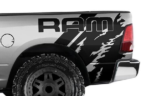 Kit de décalcomanies latérales arrière style usé Ram pour Dodge Ram 1500-3500 2009-18