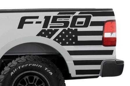 Kit d'autocollants en vinyle de drapeau USA pour flanc de caisse de muscle car camion 2004-2008