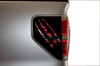 Ford F-150 (2009-2014) Kit d'autocollants de feux de stop en vinyle personnalisés - Griffes