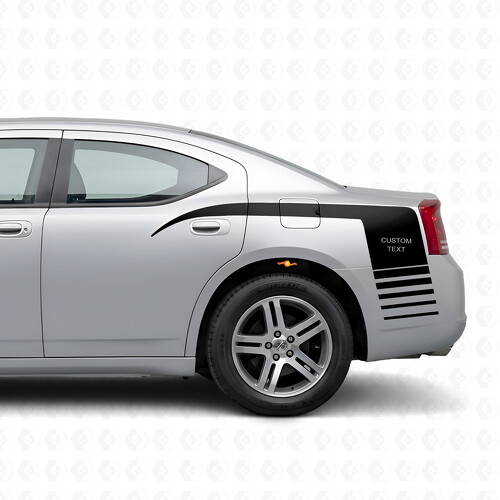 Adhésif vinyle latéral personnalisé style griffes stroboscopiques pour Dodge Charger 2006-2010