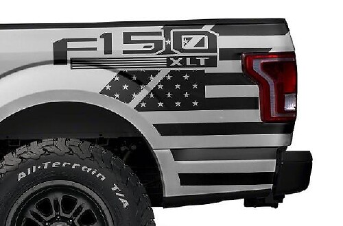 Kit d'autocollants vinyle drapeau USA côté arrière pour Musclecar F-150 2015-2017