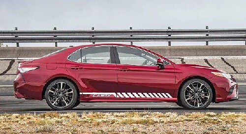Kit d'autocollants en vinyle à bandes latérales de course pour Toyota Camry 2012-2018