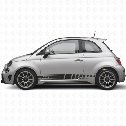 Autocollant vinyle de bandes de course latérales pour Fiat 500