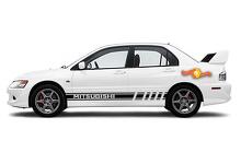 2X plusieurs couleurs graphiques Mitsubishi Lancer EVO Mirage voiture autocollant autocollant de course 2