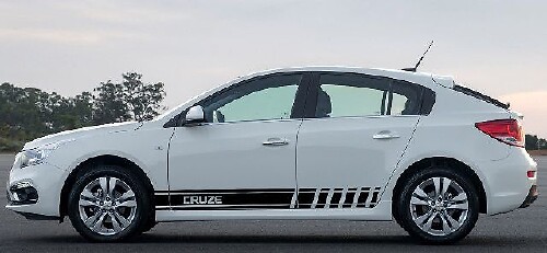 Lettrage Cruze Bandes de Course Autocollant Vinyle Latéral pour Chevrolet Cruze