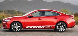 Autocollant de décalque de vinyle de côté de voiture de bande graphique de course pour Mazda 6 2014 - 2018