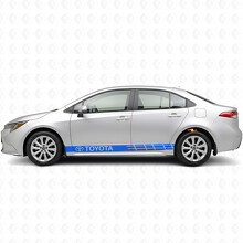 Autocollant bande latérale décorative à rayures avec logo Toyota pour Toyota Corolla_2