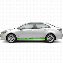 Autocollant bande latérale décorative à rayures avec logo Toyota pour Toyota Corolla_3