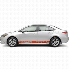 Autocollant bande latérale décorative à rayures avec logo Toyota pour Toyota Corolla_4