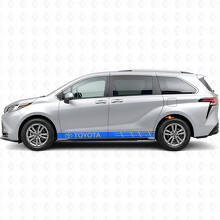 Autocollant en vinyle rayures d'accent de bas de caisse de marque pour Toyota Sienna_2