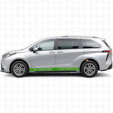 Autocollant en vinyle rayures d'accent de bas de caisse de marque pour Toyota Sienna_3