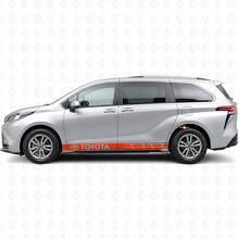 Autocollant en vinyle rayures d'accent de bas de caisse de marque pour Toyota Sienna_4