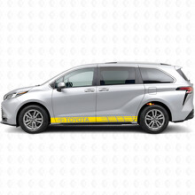 Autocollant en vinyle rayures d'accent de bas de caisse de marque pour Toyota Sienna_5