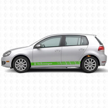 Autocollant Vinyle Bandes de Course Logo VW Latérales pour Volkswagen Golf_3