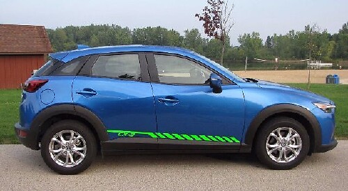 Autocollant de décalque de vinyle de voiture de bande graphique de course pour Mazda CX-3 2015 - 2018