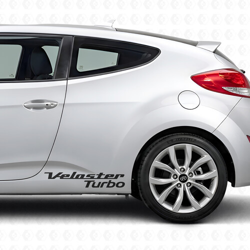 Autocollant Vinyle Lettrage Turbo pour Porte côté Hyundai Veloster