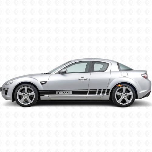 Autocollant vinyle latéral à bandes d'accent de marque pour Mazda RX-8
