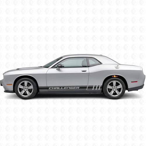 Autocollant en vinyle bande de course lettrage Challenger latéral pour Dodge Challenger_1