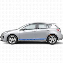 Autocollant de décalcomanie en vinyle côté voiture à rayures graphiques de course pour Mazdaspeed 3 2007 - 2013_2